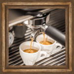 espresso machine with two cups